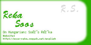 reka soos business card